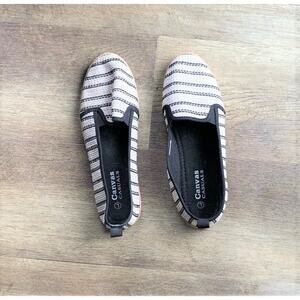 Canvas Casuals Slip-On Shoes Women's Size 7 blue/white stripe